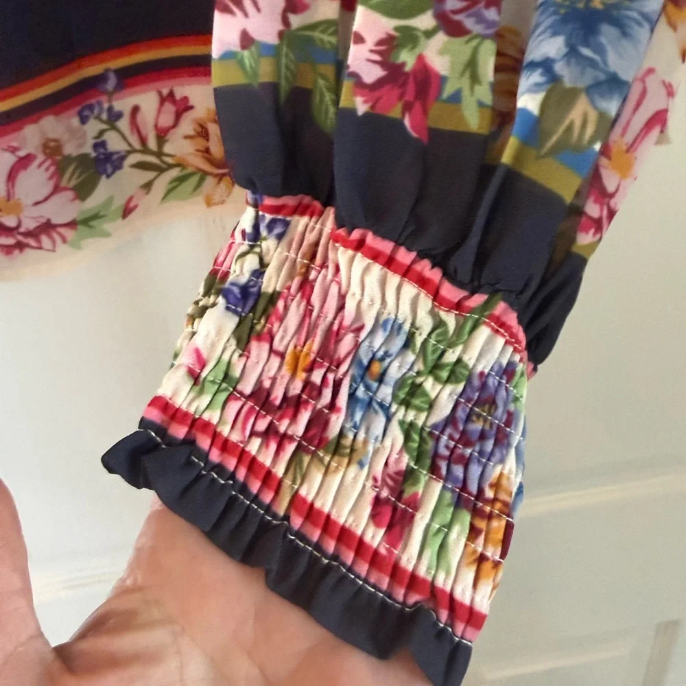 Jealous Tomato Floral Print Blouse - Multicolor - Picture 2 of 8